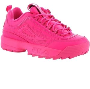 Hot pink Fila Disruptor 2